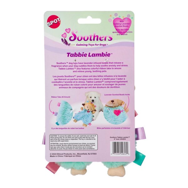 Spot Soothers Tabbie Lambie Dog Toy Assorted, 1ea 12 in Fashion