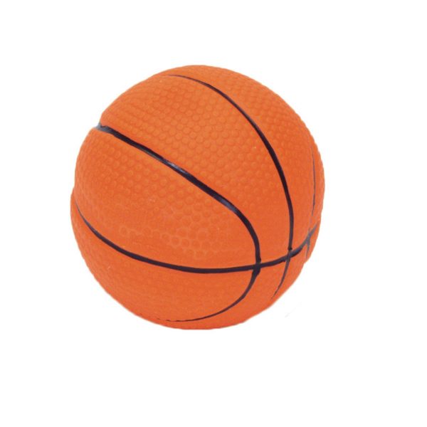 Rascals Latex Dog Toy Basketball Brown 1ea 2.5 in Sale