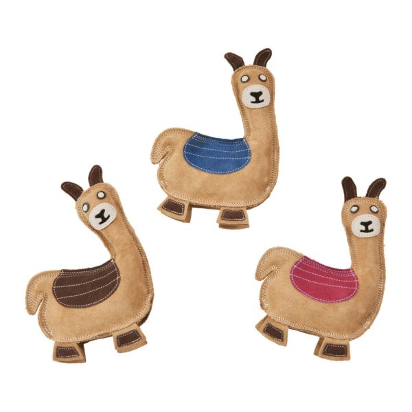 Spot Durafuse Leather Llama Dog Toy Assorted, 1ea 9 in Discount