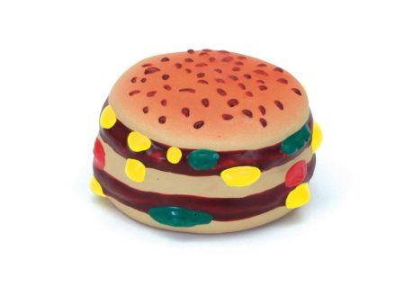 Rascals Latex Dog Toy hamburger Multi-Color 1ea 2.5 in Online Hot Sale