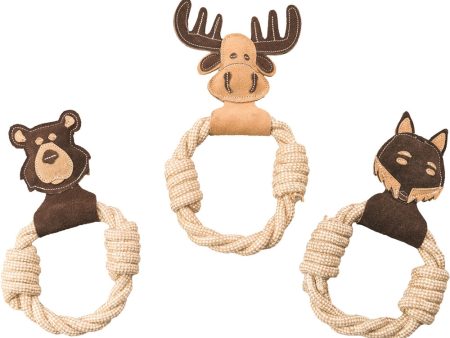 Spot Dura-Fuse Leather with Rope Ring Dog Toy Assorted 1ea 11 in Online now