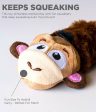 Petstages Stuffing Free Lil  Squeak Dog Toy Monkey 1ea Mini Supply