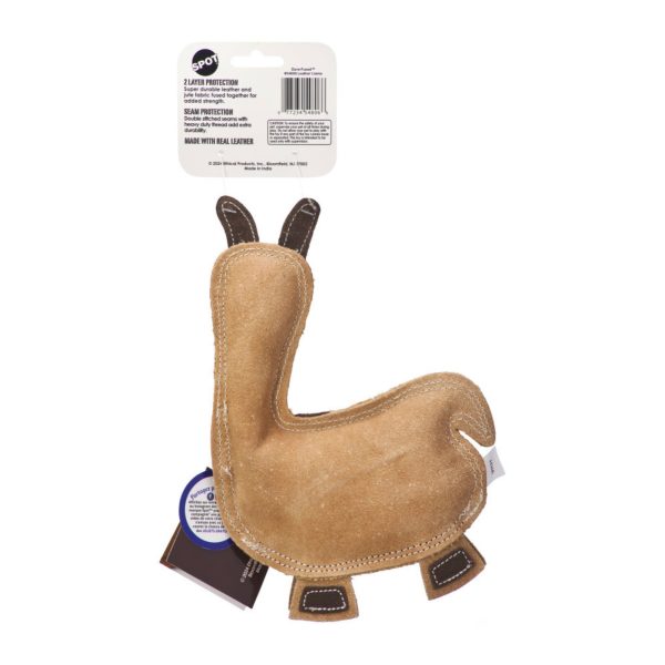 Spot Durafuse Leather Llama Dog Toy Assorted, 1ea 9 in Discount