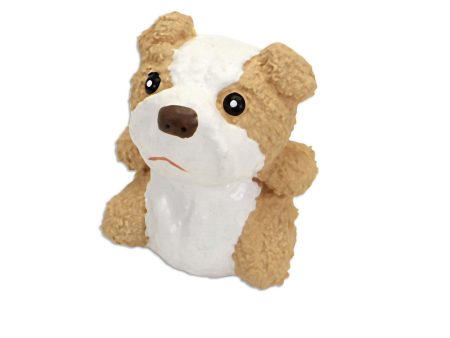 Rascals Latex Dog Toy Bulldog White, Tan 1ea 3 in For Sale