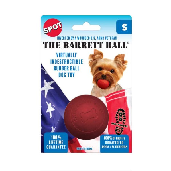 Spot Barrett Ball Dog Toy Red, 1ea 2.5 in, SM Supply