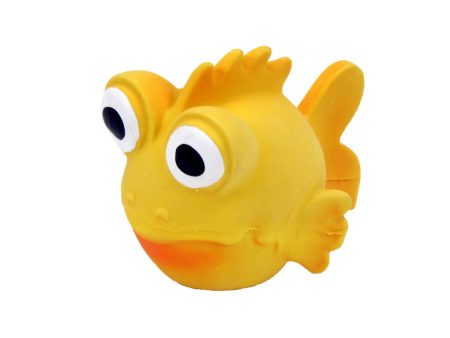 Rascals Latex Dog Toy Goldfish 3.5 in Orange Cheap