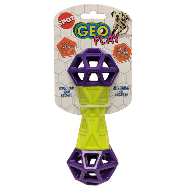 Spot Geo Play Dual Texture Dumbbell Dog Toy Assorted 1ea 7 in Online