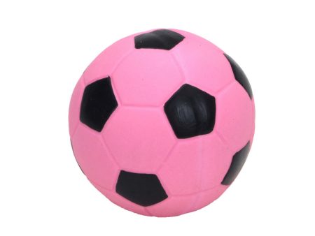 Rascals Latex Dog Toy Soccerball Pink 1ea 3 in Supply