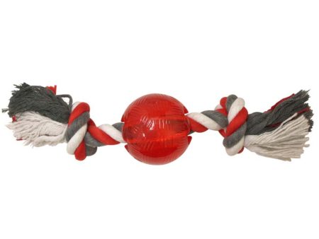 Spot Play Strong Ball with Rope Dog Toy Red 1ea 3.25 in Cheap