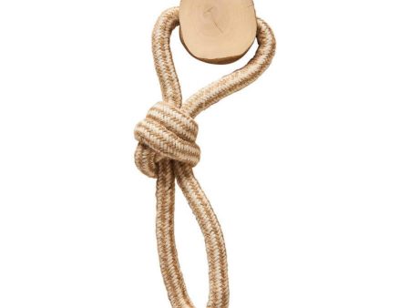 Spot Coffee Wood Dog Chew Toy w Rope 1ea 12 in For Cheap