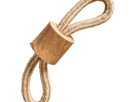 Spot Coffee Wood Dog Chew Toy w Rope 1ea 8 in Discount