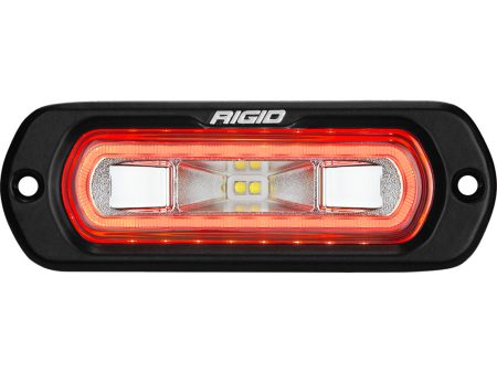 RIGID Industries SR-L Series Marine Spreader Light - Black Flush Mount - White Light w Red Halo [52202] For Cheap