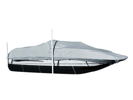 Carver Sun-DURA Styled-to-Fit Boat Cover f 25.5 Sterndrive Deck Boats w Walk-Thru Windshield - Grey [95125S-11] For Sale