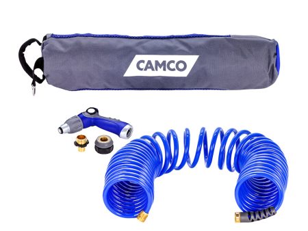 Camco 40 Coiled Hose  Spray Nozzle Kit [41982] Online Sale