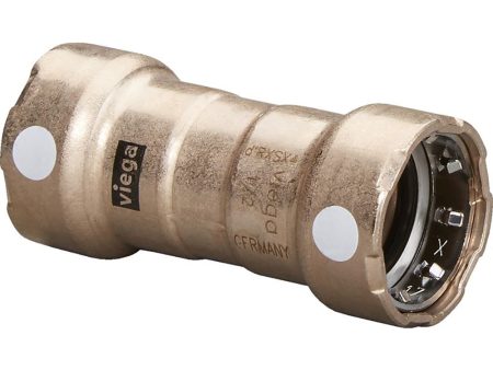 Viega MegaPress 3 4  Copper Nickel Coupling w Stop Double Press Connection - Smart Connect Technology [88385] For Discount