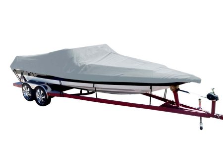 Carver Poly-Flex II Styled-to-Fit Boat Cover f 18.5 Sterndrive Ski Boats with Low Profile Windshield - Grey [74118F-10] Discount