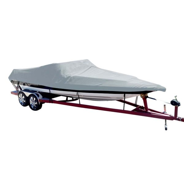 Carver Poly-Flex II Styled-to-Fit Boat Cover f 18.5 Sterndrive Ski Boats with Low Profile Windshield - Grey [74118F-10] Discount