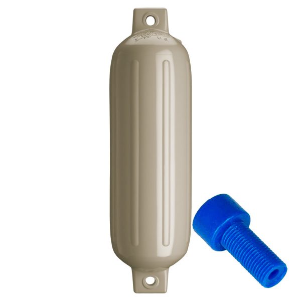 Polyform G-4 Twin Eye Fender 6.5  x 22  - Sand w Adapter [G-4-SAND] For Sale