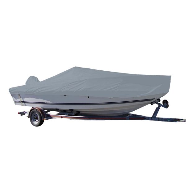 Carver Sun-DURA Styled-to-Fit Boat Cover f 17.5 V-Hull Center Console Fishing Boat - Grey [70017S-11] Hot on Sale