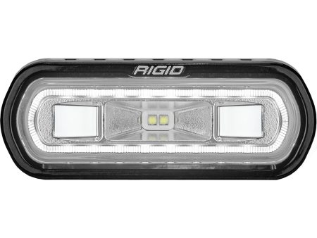 RIGID Industries SR-L Series Marine Spreader Light - Black Surface Mount - White Light w White Halo [52100] For Sale