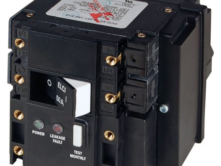 Blue Sea C-Series ELCI Main Circuit Breaker - Double Pole 120V AC 50A [3103] on Sale