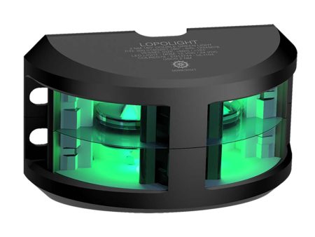 Lopolight Series 200-018 - Double Stacked Navigation Light - 2NM - Vertical Mount - Green - Black Housing [200-018G2ST-B] Hot on Sale