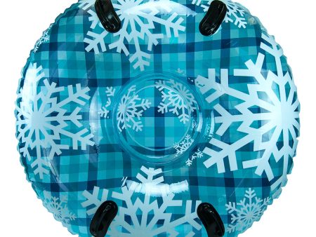 Aqua Leisure 43  Pipeline Sno Clear Top Racer Sno-Tube - Cool Blue Plaid [PST13365S2] For Cheap