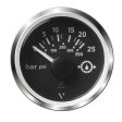 Veratron 52MM (2-1 16 ) ViewLine Transmission Oil Pressure 25 Bar 350 PSI - Black Dial  Chrome Triangular Bezel [A2C59514137] Supply