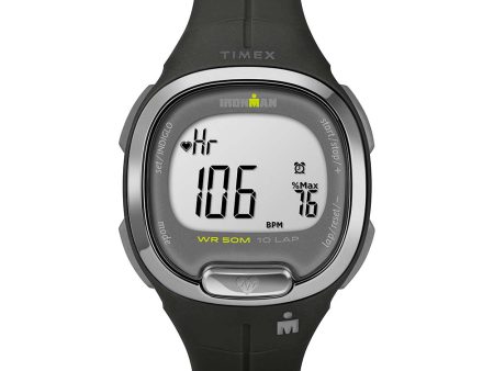 Timex IRONMAN Transit+ 33mm Resin Strap Activity  Heart Rate Watch - Black Silver Tone [TW5M40500] Fashion