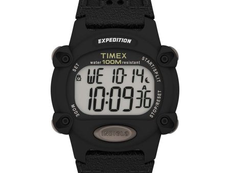 Timex Expedition Chrono 39mm Watch - Black Leather Strap [TW4B20400] Online now