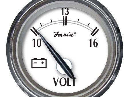 Faria Newport SS 2  Voltmeter - 10 to 16V [25009] Sale