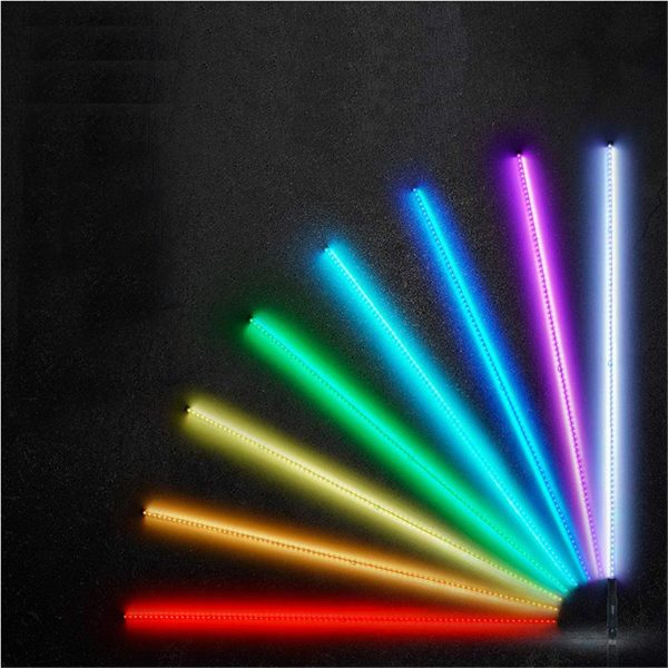 2PCS 3FT Waterproof 5050 RGB LED Whip Rigid Strip Light Beach Lamp Flag Poles For ATV UTV Road with RF Remote Control Online Hot Sale