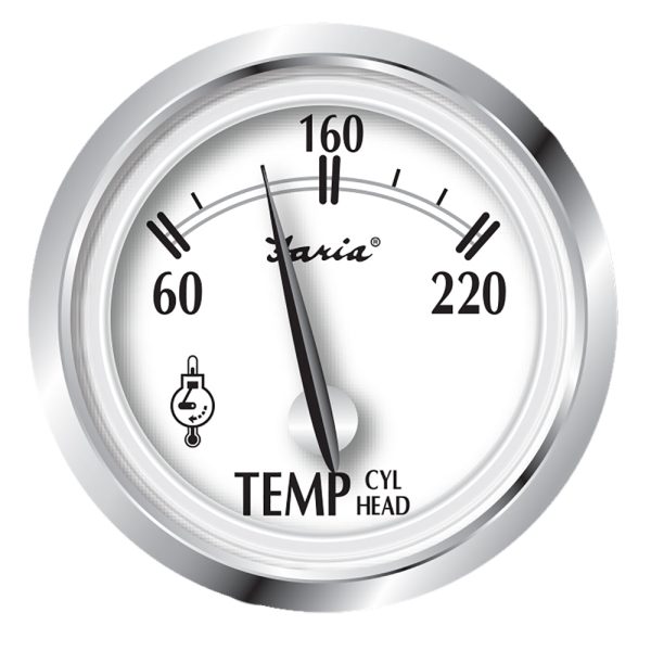 Faria Newport SS 2  Cylinder Head Temperature Gauge w Sender - 60 to 220 F [25011] Sale