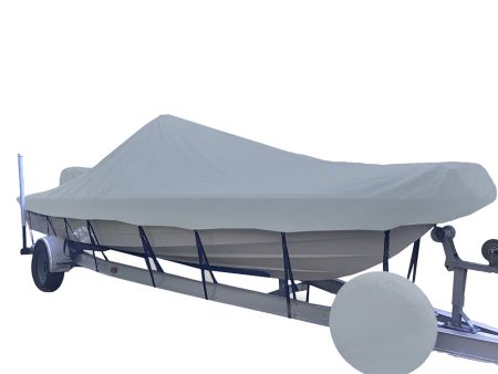 Carver Sun-DURA Styled-to-Fit Boat Cover f 23.5 V-Hull Center Console Shallow Draft Boats - Grey [71223S-11] Online