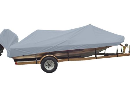 Carver Poly-Flex II Styled-to-Fit Boat Cover f 18.5 Angled Transom Bass Boats - Grey [77918F-10] For Cheap