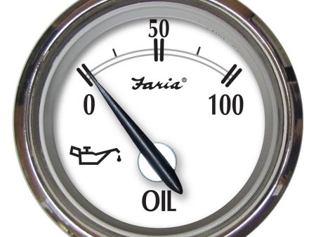 Faria Newport SS 2  Oil Pressure Gauge - 0 to 100 PSI [25005] on Sale