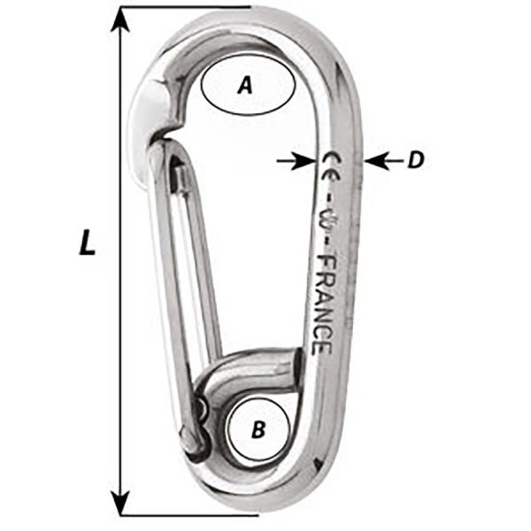 Wichard Symmetric Carbine Hook - Length 100mm - 13 32  [02316] Supply