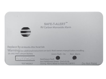 Safe-T-Alert SA-340 White RV Battery Powered CO2 Detector - Rectangle [SA-340-WT] Discount