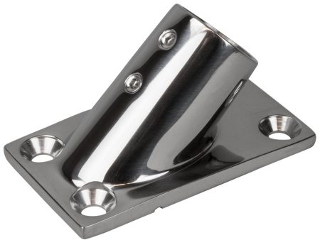 Sea-Dog Rail Base Fitting Rectangular Base 45 316 Stainless Steel - 3-1 4  x 1-7 8  - 1  OD [281451-1] For Sale