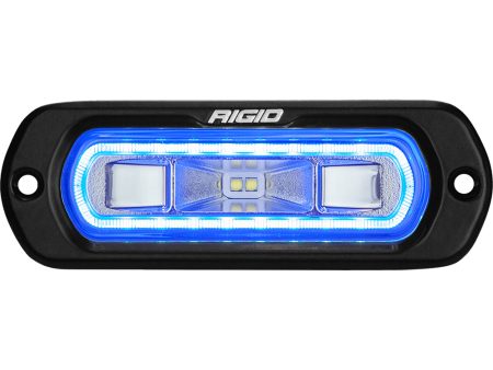 RIGID Industries SR-L Series Marine Spreader Light - Black Flush Mount - White Light w Blue Halo [52201] Hot on Sale