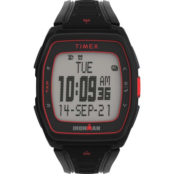 Timex IRONMAN T300 Silicone Strap Watch - Black Red [TW5M47500] Discount