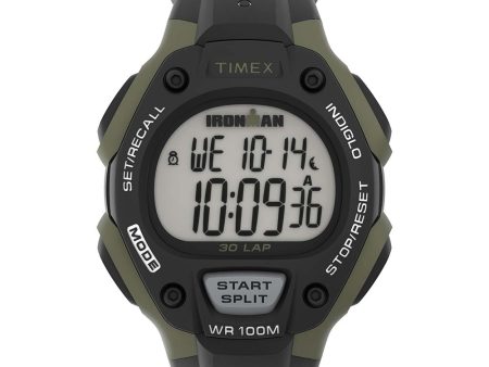 Timex IRONMAN Mens 30-Lap - Black Green [TW5M44500] Online Hot Sale