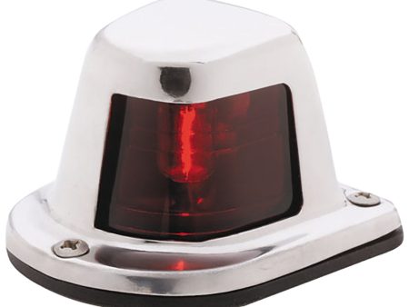 Attwood 1-Mile Deck Mount, Red Sidelight - 12V - Stainless Steel Housing [66319R7] on Sale