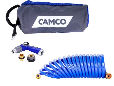 Camco 20 Coiled Hose  Spray Nozzle Kit [41980] Sale