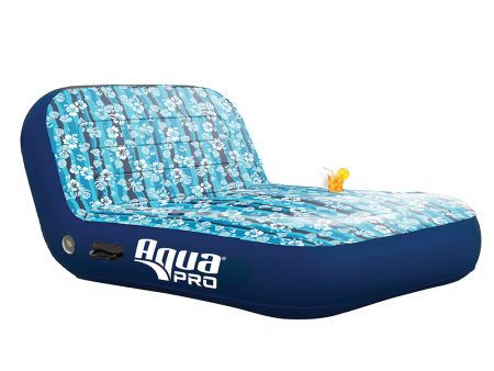 Aqua Leisure Ultra Cushioned Comfort Lounge Hawaiian Wave Print - 2-Person [APL17011S2] on Sale