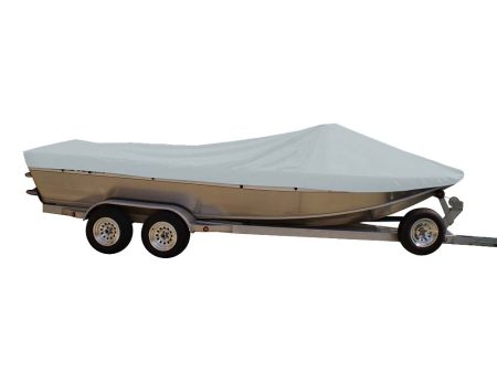 Sun-DURA Styled-to-Fit Boat Cover f 19.5 Sterndrive Aluminum Boats w High Forward Mounted Windshield - Grey [79119S-11] Fashion