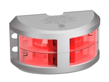 Lopolight Series 200-016 - Double Stacked Navigation Light - 2NM - Vertical Mount - Red - Silver Housing [200-016G2ST] Online Hot Sale