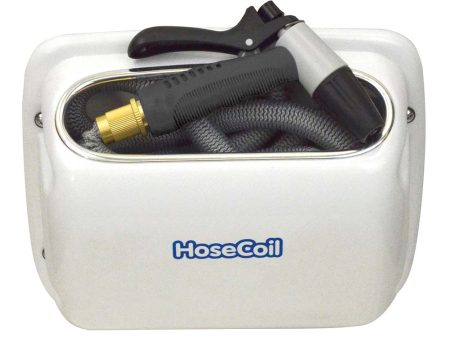 HoseCoil Side Mount Expandable Enclosure w 25 Hose  Rubber Tip Nozzle [HCE25SW-GRAY] For Cheap