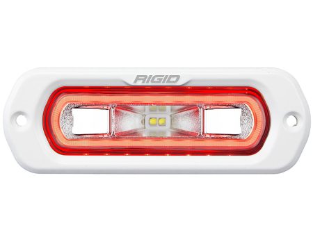 RIGID Industries SR-L Series Marine Spreader Light - White Flush Mount - White Light w Red Halo [51202] For Discount