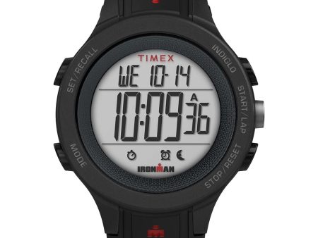 Timex IRONMAN T200 42mm Watch - Silicone Strap - Black Red [TW5M46400] Online now